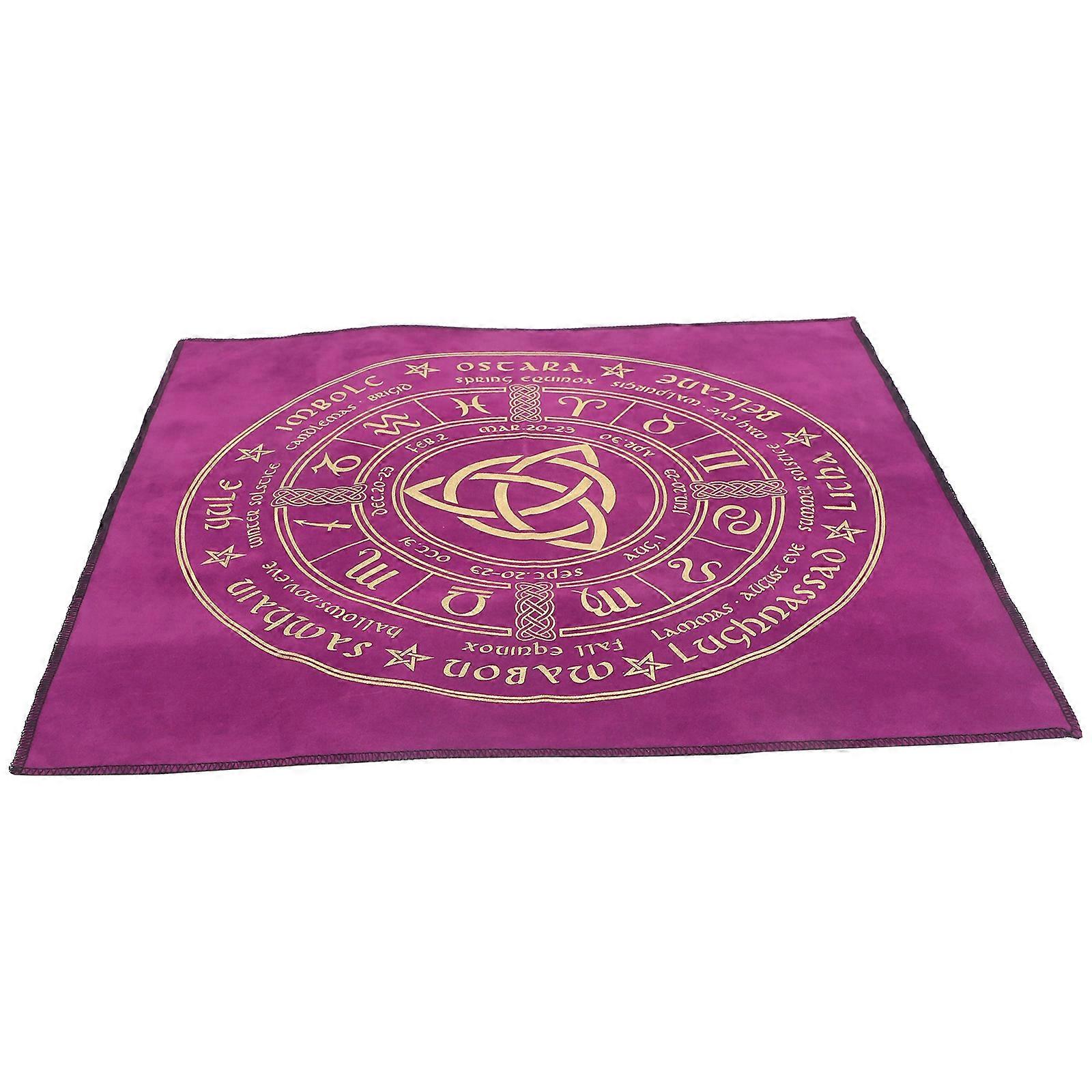 Divination Tablecloth 2Pcs Purple Fabric for Tarot Card Reading Use