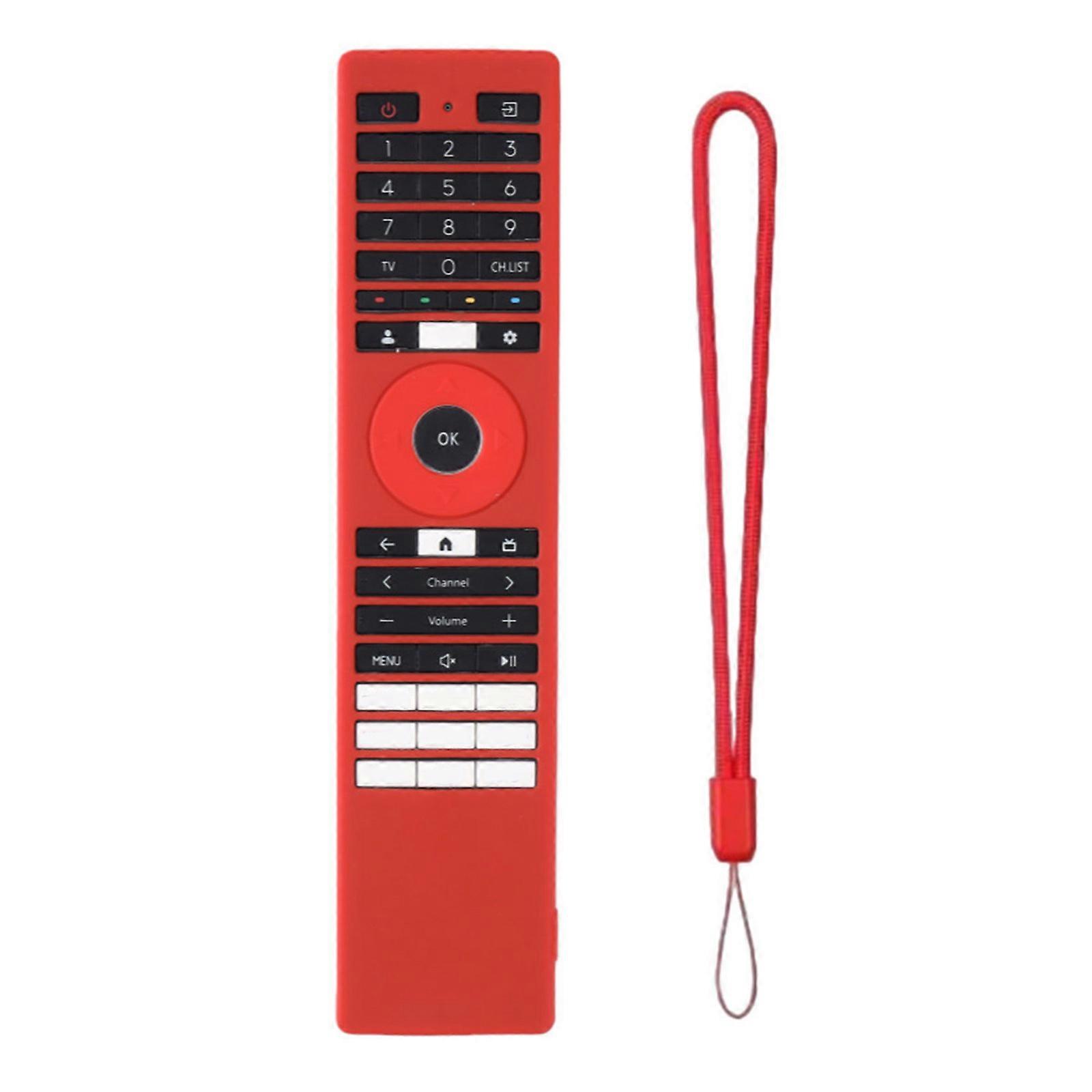 Reinforced Corners Impact Protections Precise Button Access Remote Control Protective Cover Remote Protectors for Remote  red
