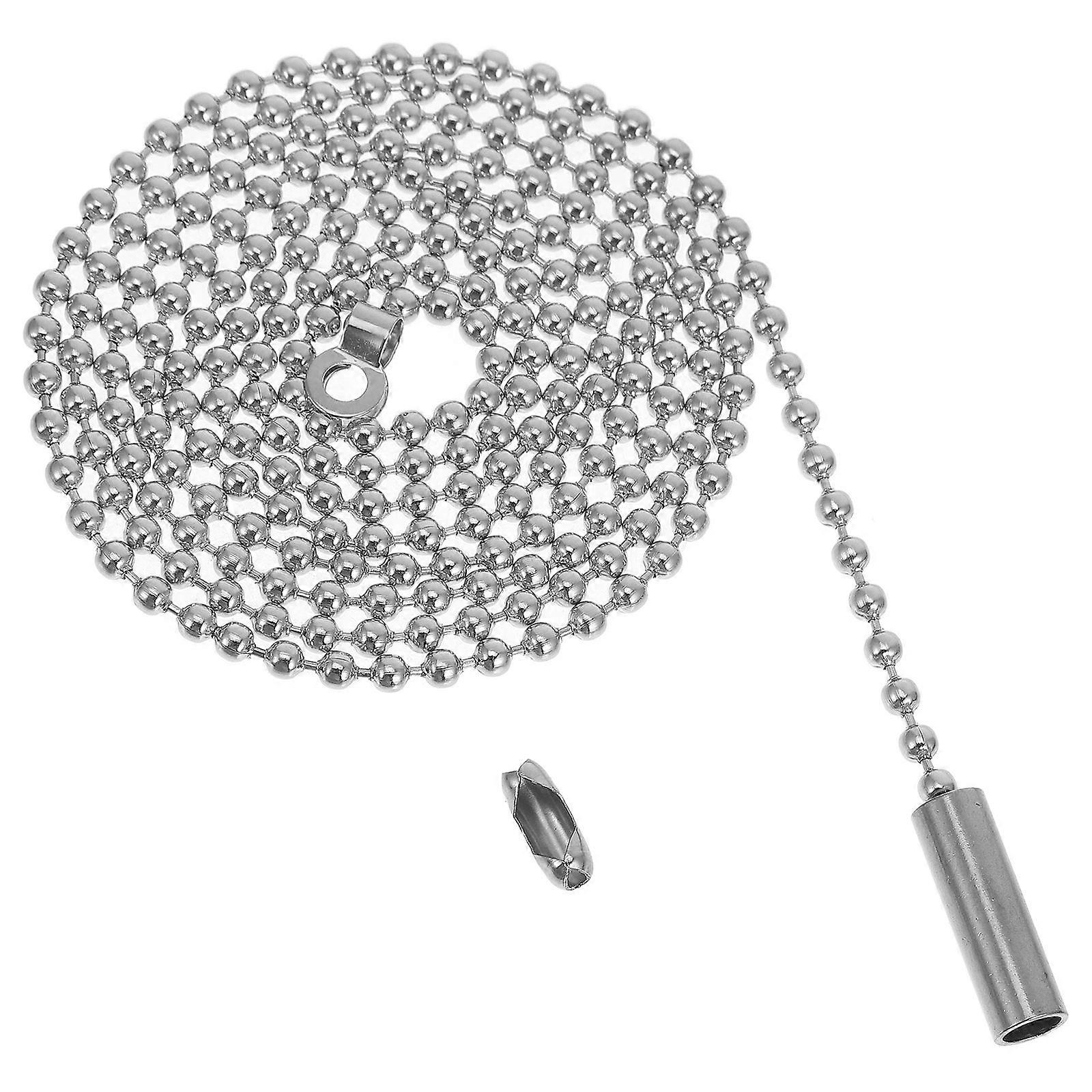 Silver Ceiling Fan Pull Chain Switch for Lamp Use Fan Pull Chain Extender