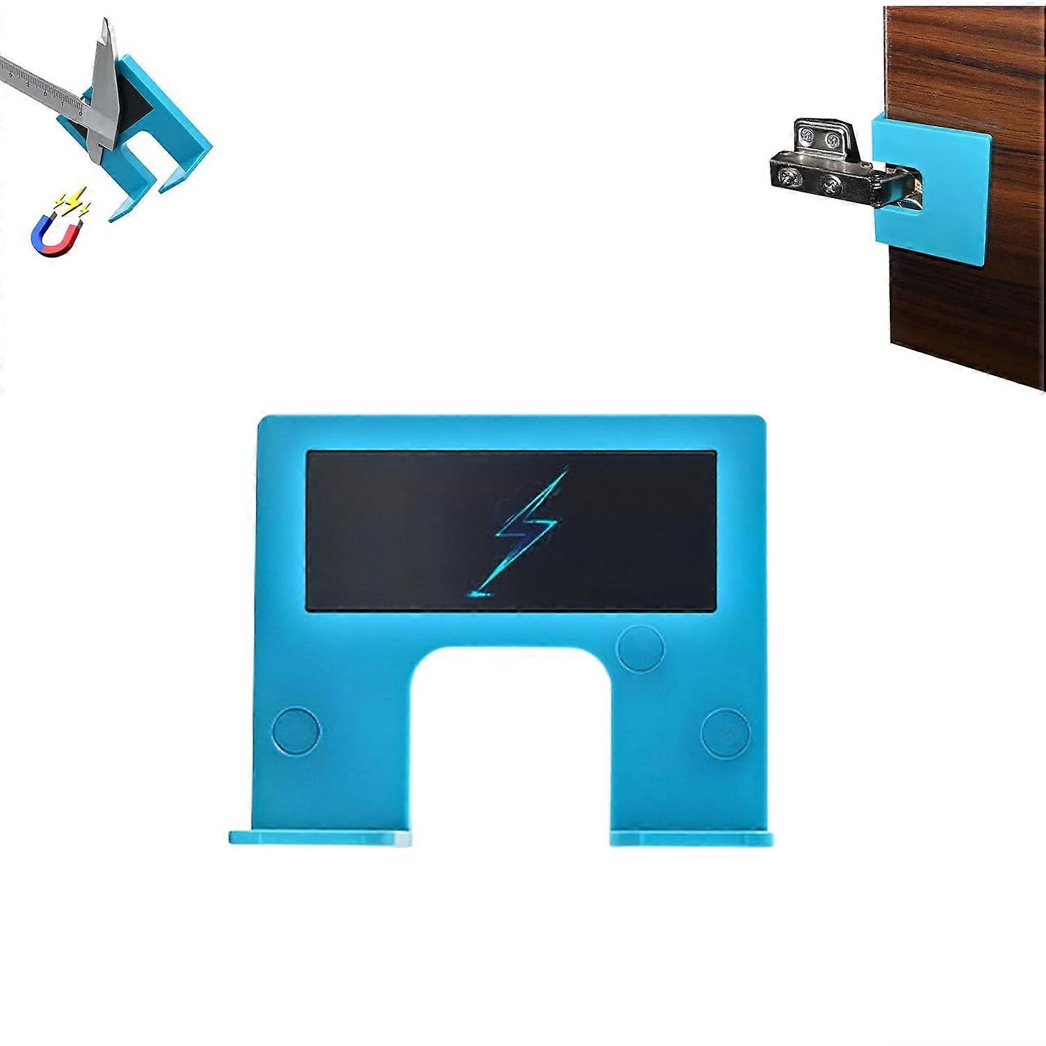 Magnetic Door Hinge Jig with Adjustable Mortise Guide, 2mm Precision Alignment for Quick Installation