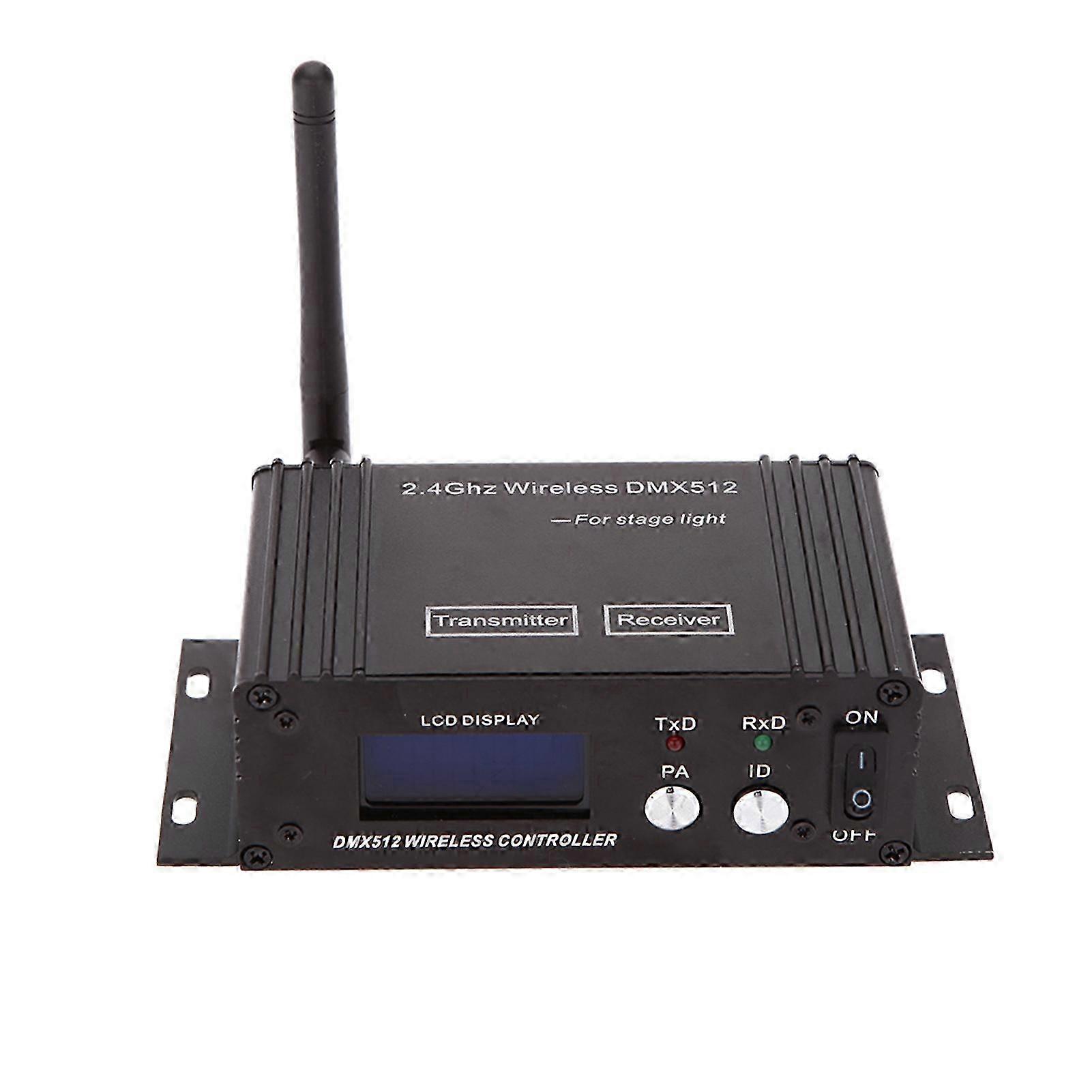 2.4G Wireless DMX 512 Controller Transmitter Receiver LCD Display Power Adjustable Repeater Lighting Controller 25-26