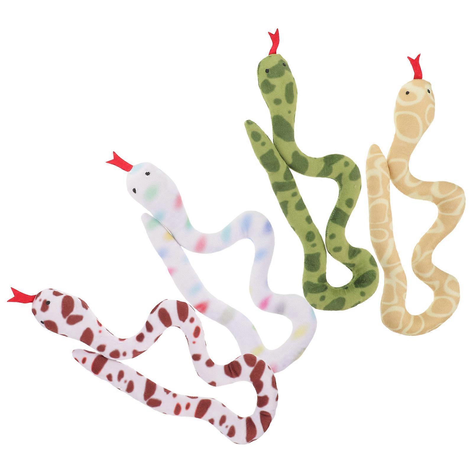 Interactive Cat Snake Toy Plush for Fun Play 4Pcs Kitten Toy Set