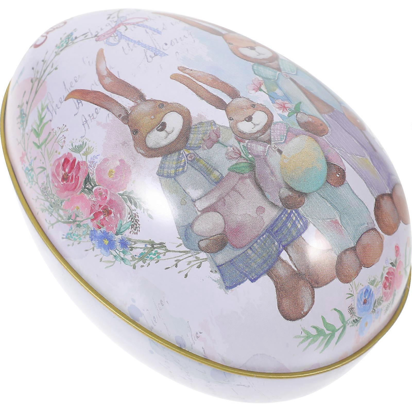 Holiday Decoration Empty Tin Easter Candy Storage Box for Children 1Set