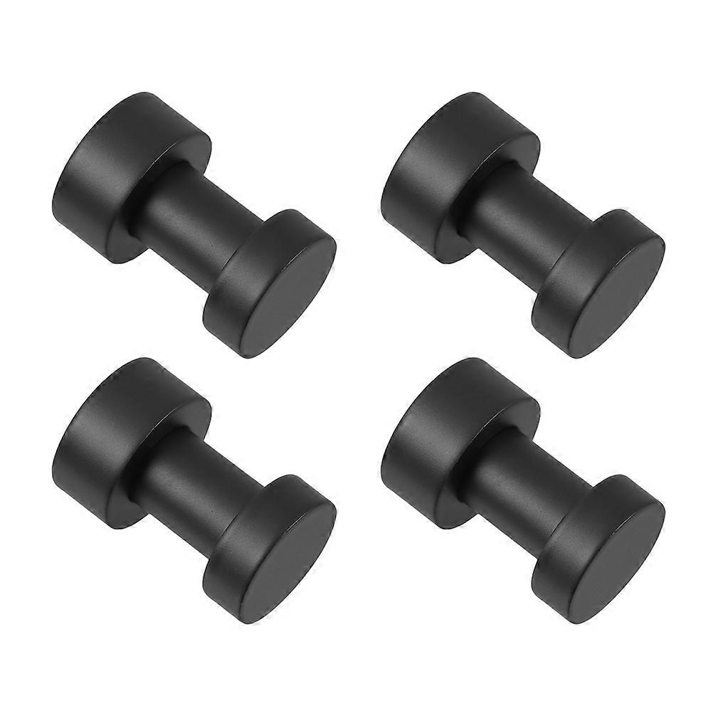 Practical Black Hooks for Home Use Wall Mounted with Screws 4pcs