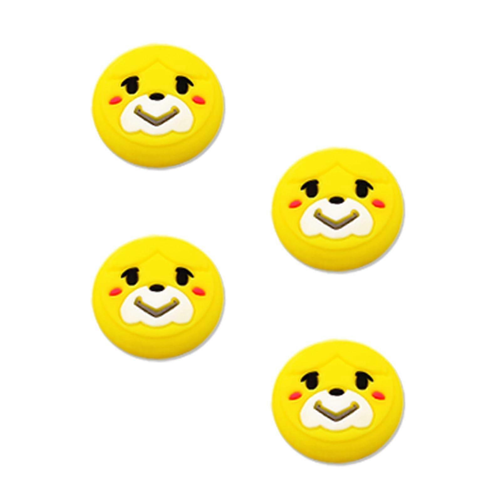 4Pack Cute Silicone Switch Thumb Grips NonSlip Joystick Covers for Switch Lite OLED Yellow