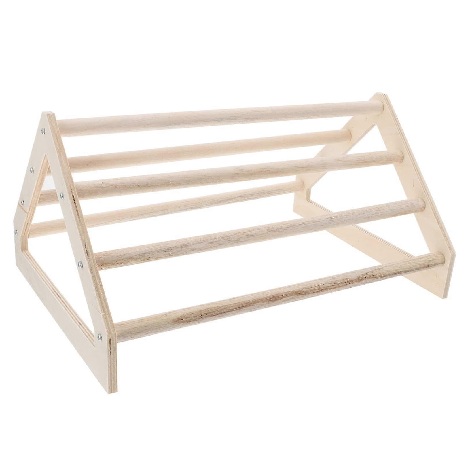 Wooden Chicken Perch for Coop Easy Install Bird Exercise Stand with Safe Polished Surface