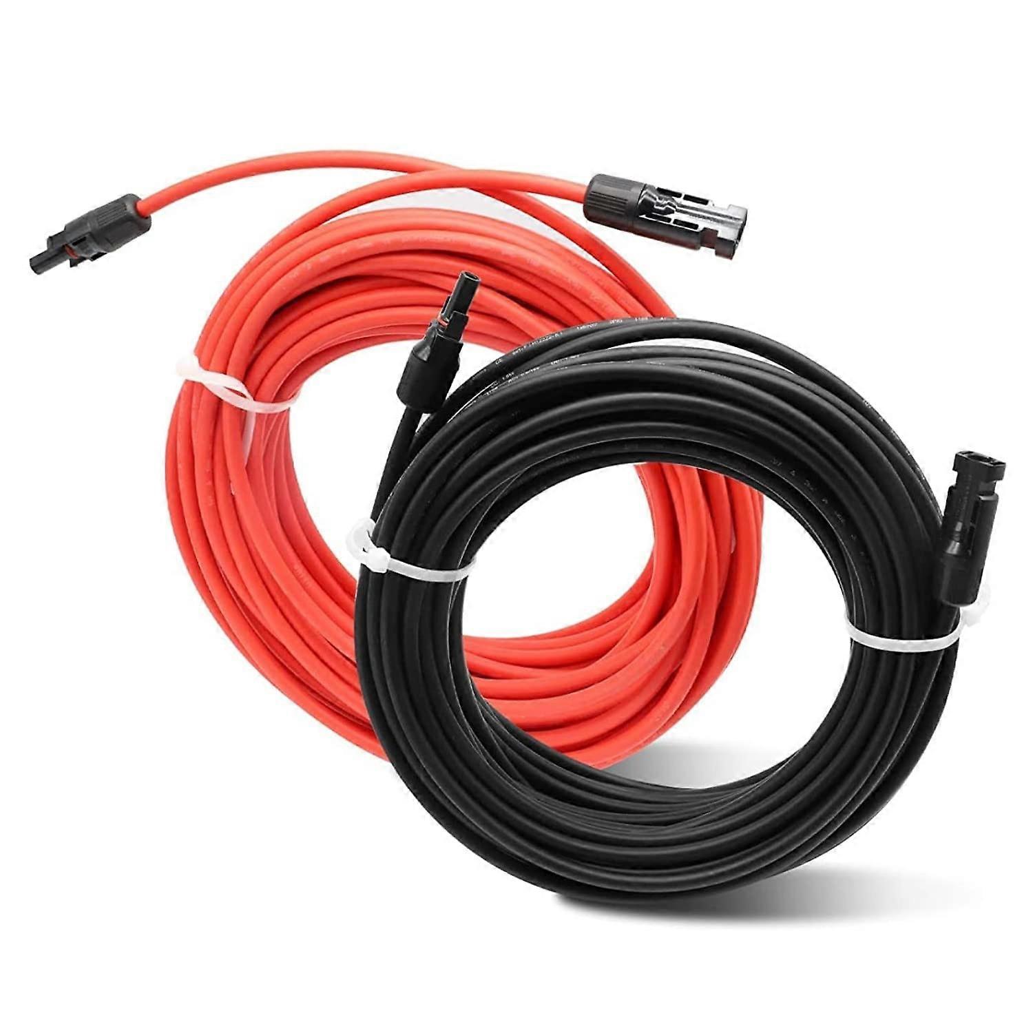 6mm Solar Panel Extension Cable 5M Twin with MC4 Connectors, IP68 Waterproof for PV Systems