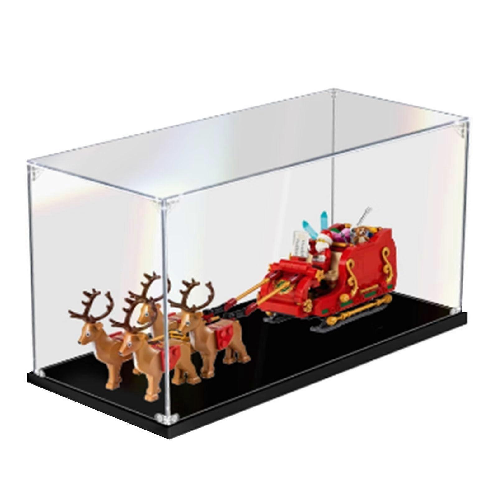 Acrylic Display Case for  40499 Santa's Sleigh, Clear Dustproof Showcase, Stackable Storage