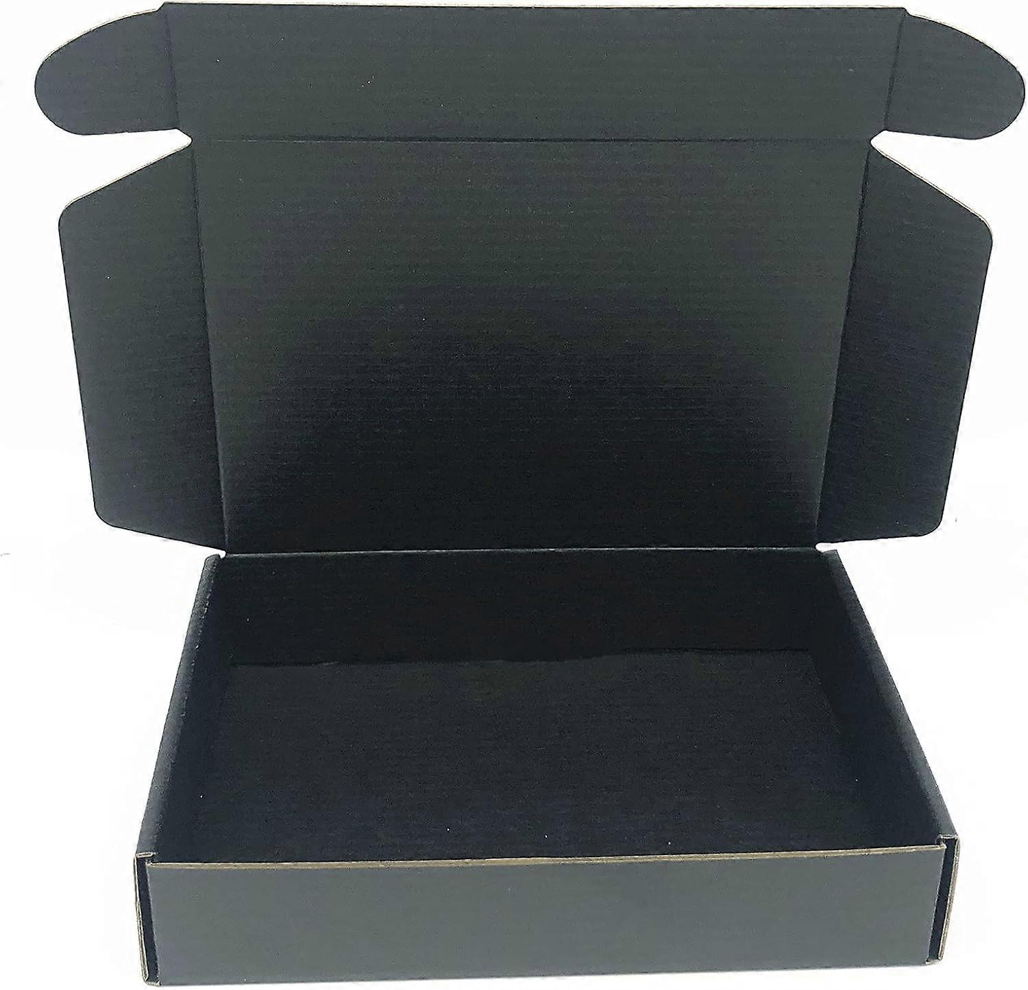 48 Pack Black Cardboard Mailers 8x5.5x1.6 Small Corrugated  Boxes for Storage
