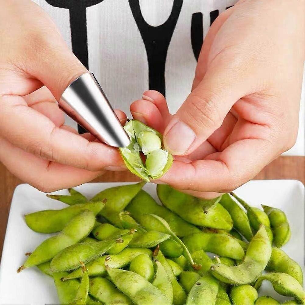2 Pcs Stainless Steel Finger Guard Knife Cutting Protector for Safe Vegetable and Fruit Slicing