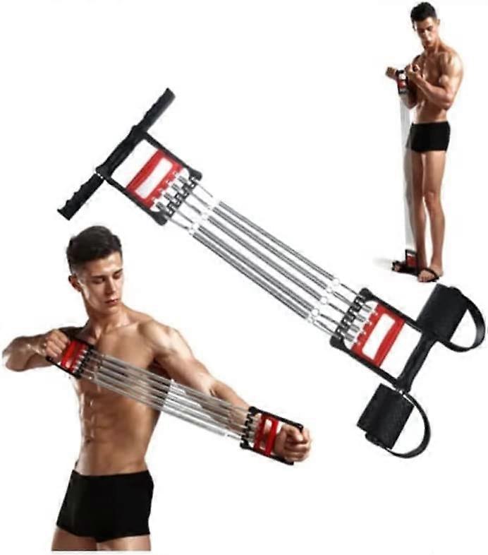 3 in 1 Chest Expander Pull Up Bar with Adjustable Resistance Hand Gripper for Upper Body Workout