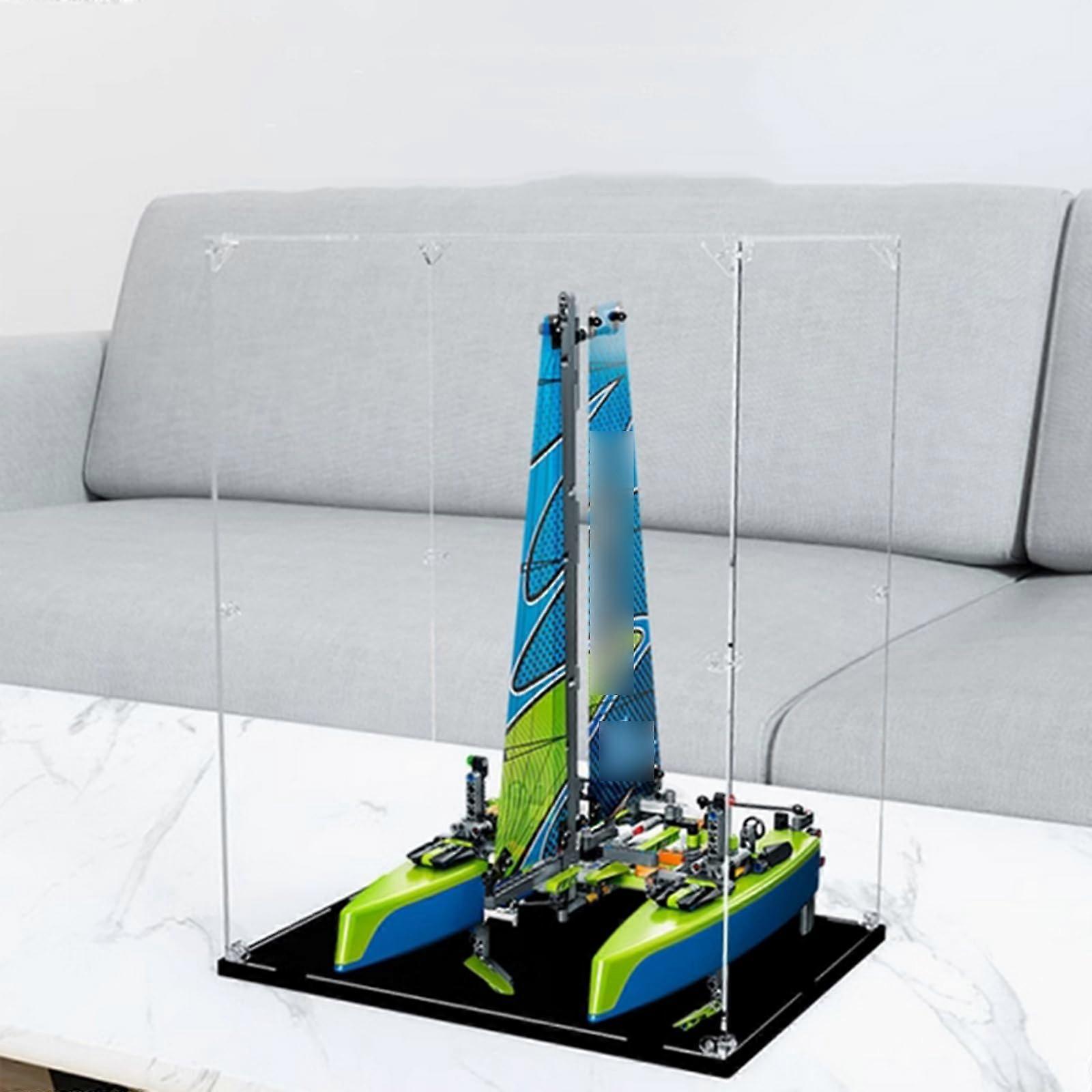 Acrylic Display Box for  42105 Floating Catamaran, Dustproof Clear Case Gift Storage