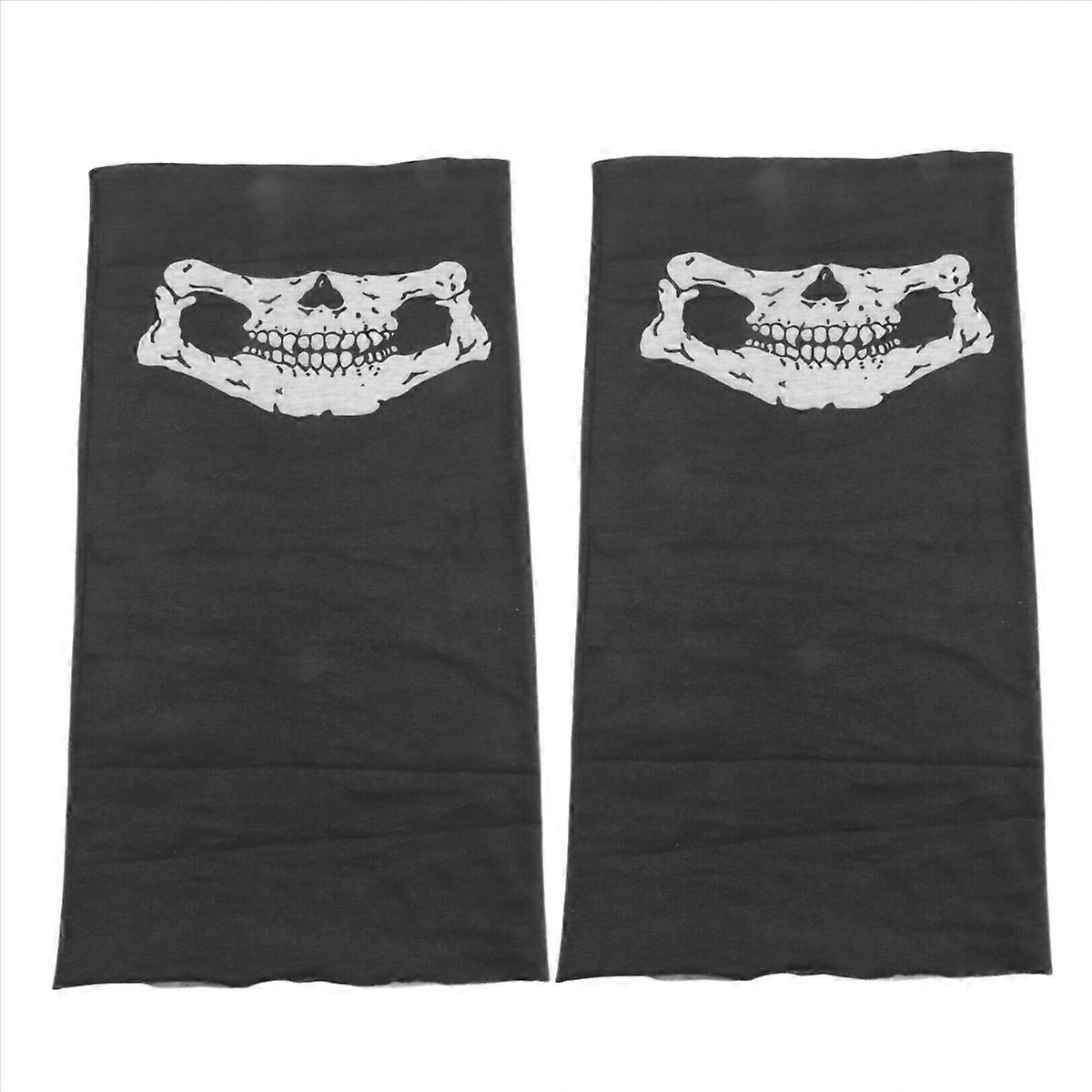 2PCS Bicycle Ski Half Face Mask Ghost Scarf Use Neck Warmer 