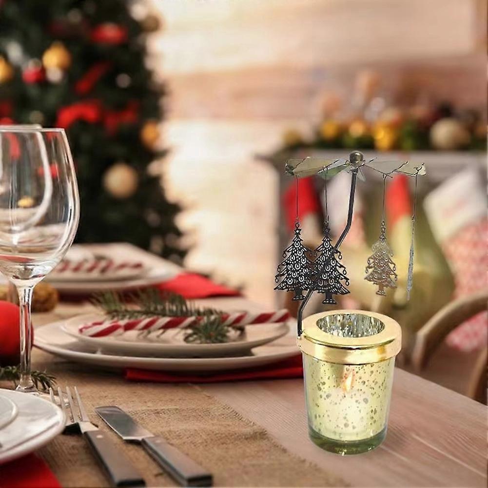 Rotating Candle Holder Simple Modern Candlelight Dinner Props Rotating Projection Candle Holder,Deer