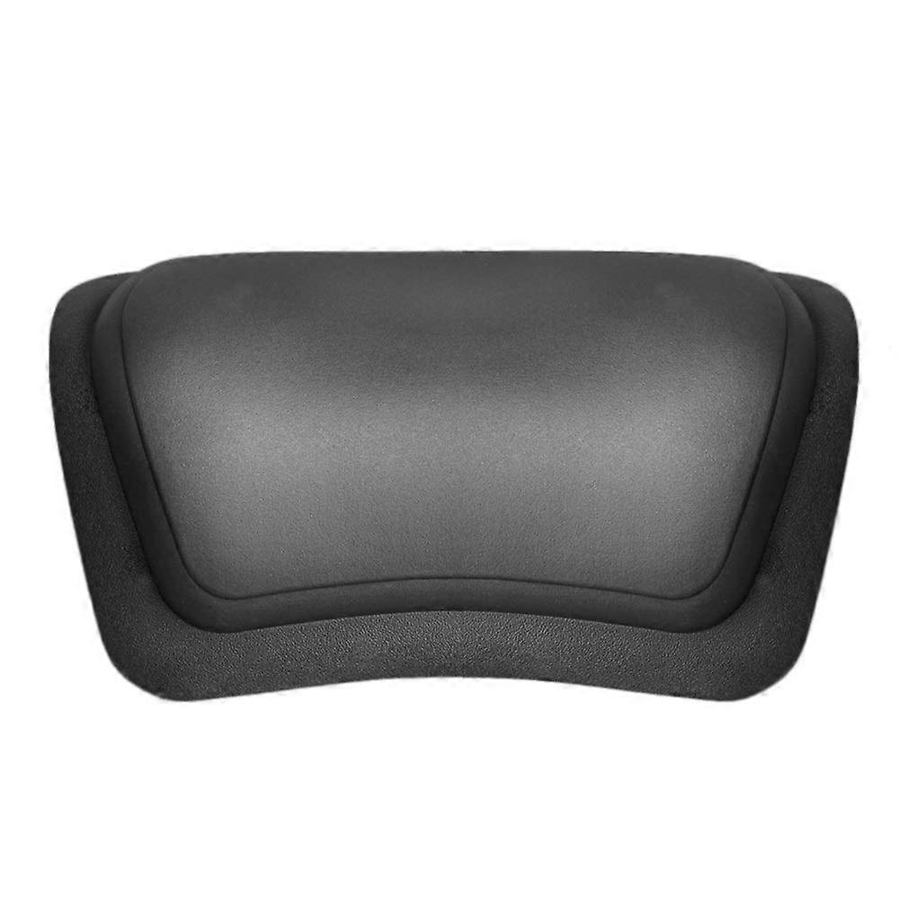 Bathtub Pillow with Backrest, Thick Neck Support, Waterproof PU Foam Spa Headrest, Black