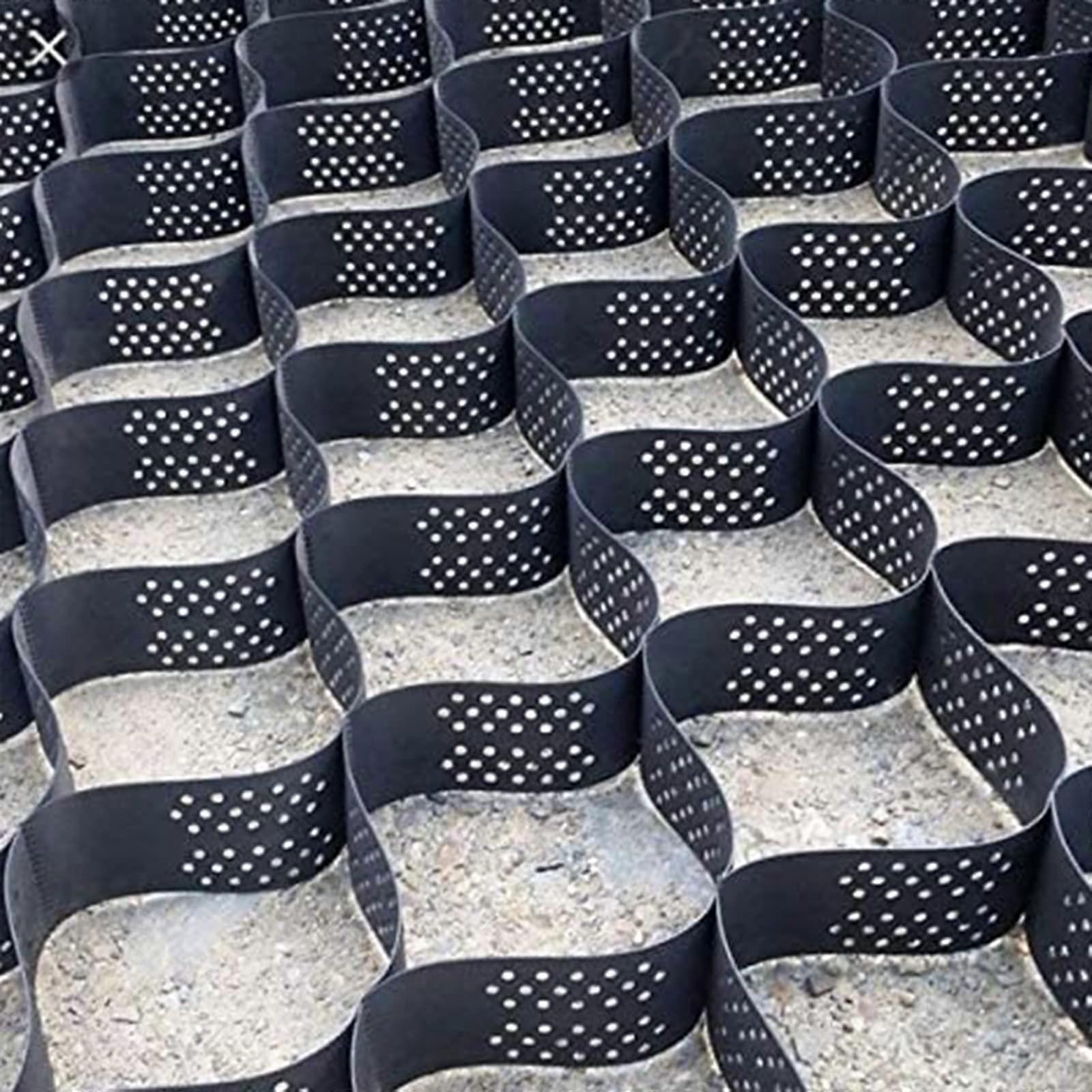 Grelha estabilizadora de cascalho de 2 polegadas com estrutura alveolar em HDPE para calçadas e caminhos.