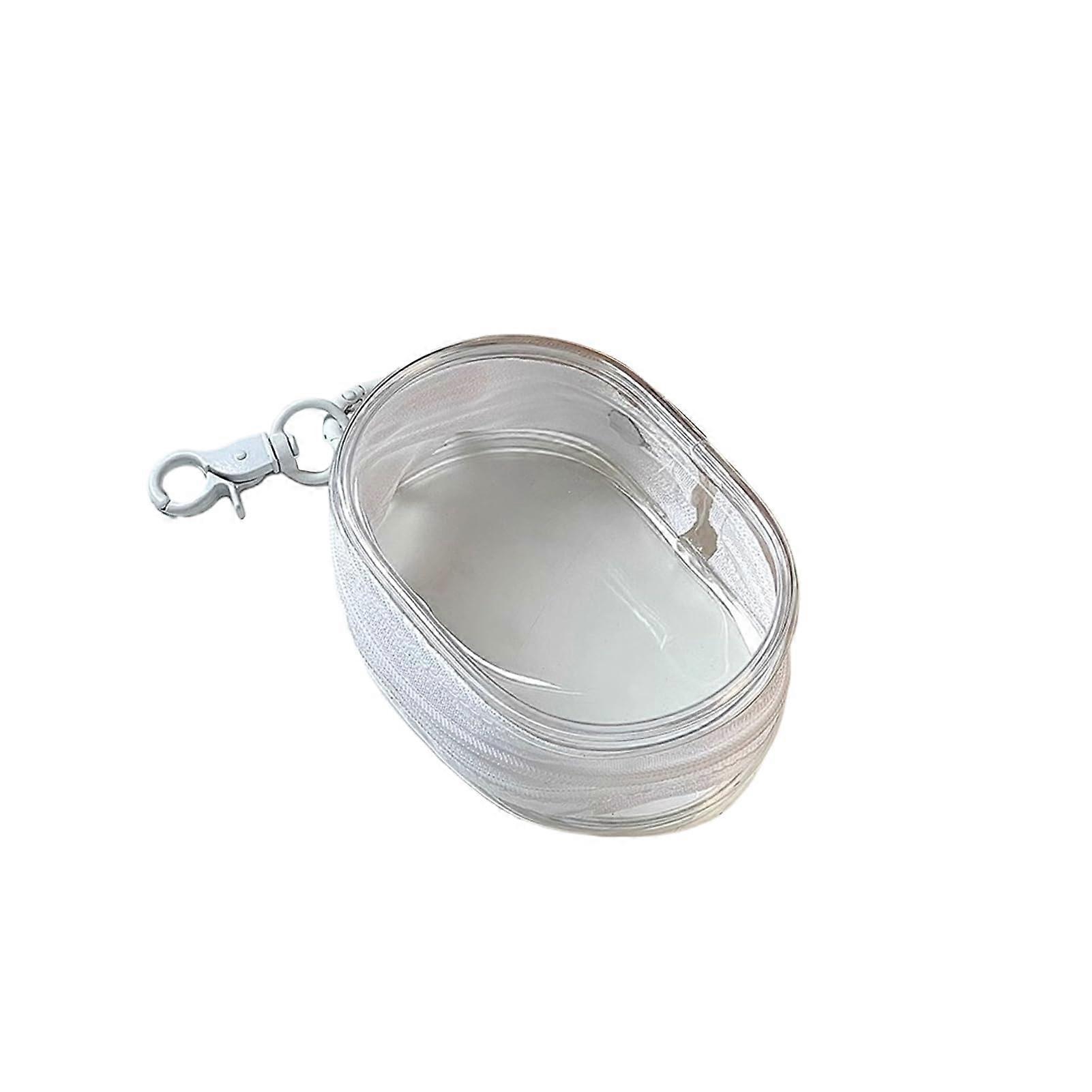 Cable Organizer Small Travel Case Durable MultiFunctional Storage Bag White 4.1 Inch