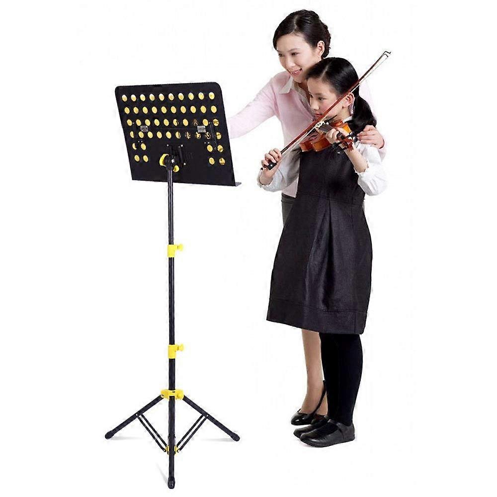 Portable Music Stand Height and Angle Adjustable Folding Sheet Holder with Stable Tripod Base