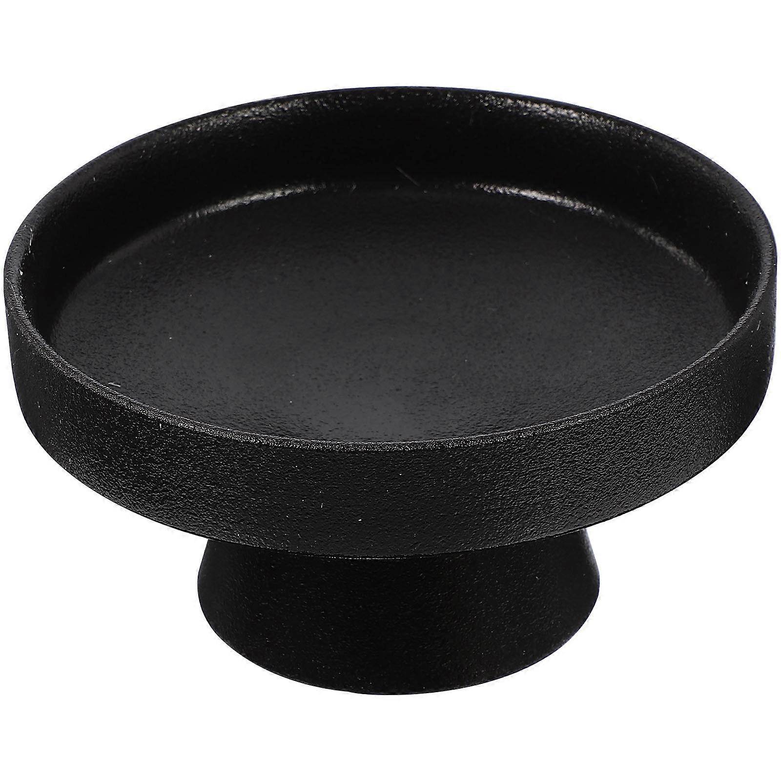 Ceramic Fruit Serving Tray Black for Storage Footed Fruit Dish