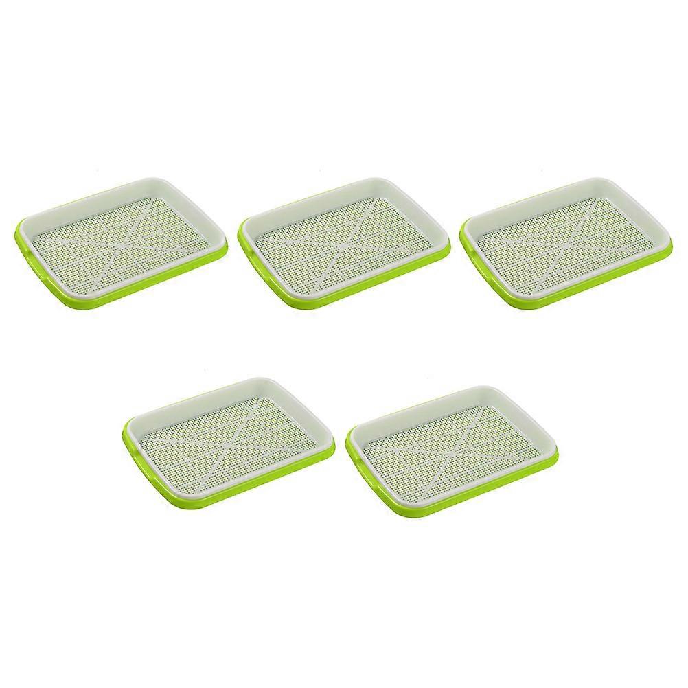 Germination Tray For Sprouts Hydroponic Germinating Basin Drought-Resistant Breathable Rectangular 13.36X9.82X1.57inch 5Pcs