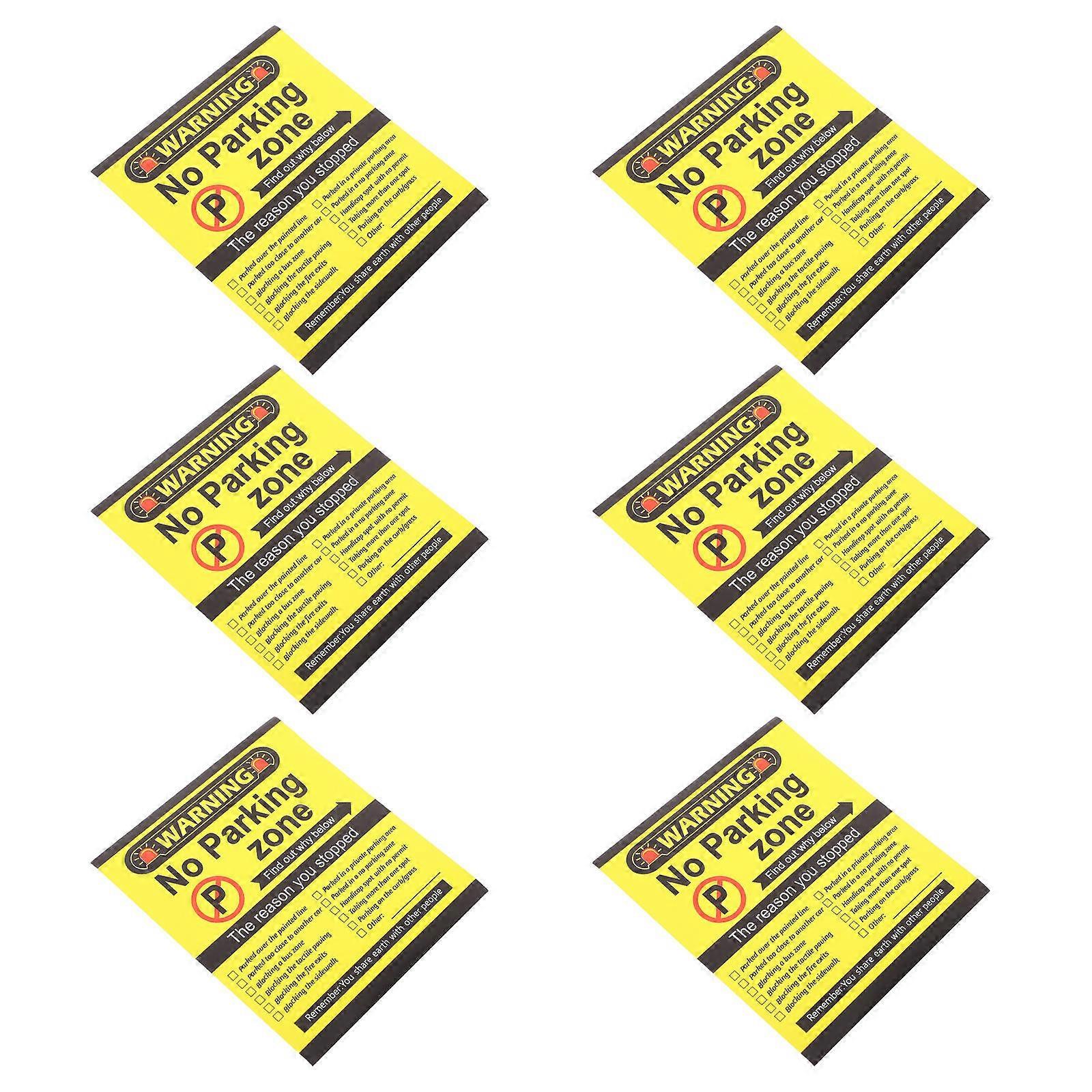 No Parking Sticker for Warning 200 Sheets Yellow Self-Adhesive Sticker