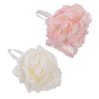 2pcs Soft Bath Shower Loofah Body Exfoliating Scrubber for Women Gentle Skin Exfoliation