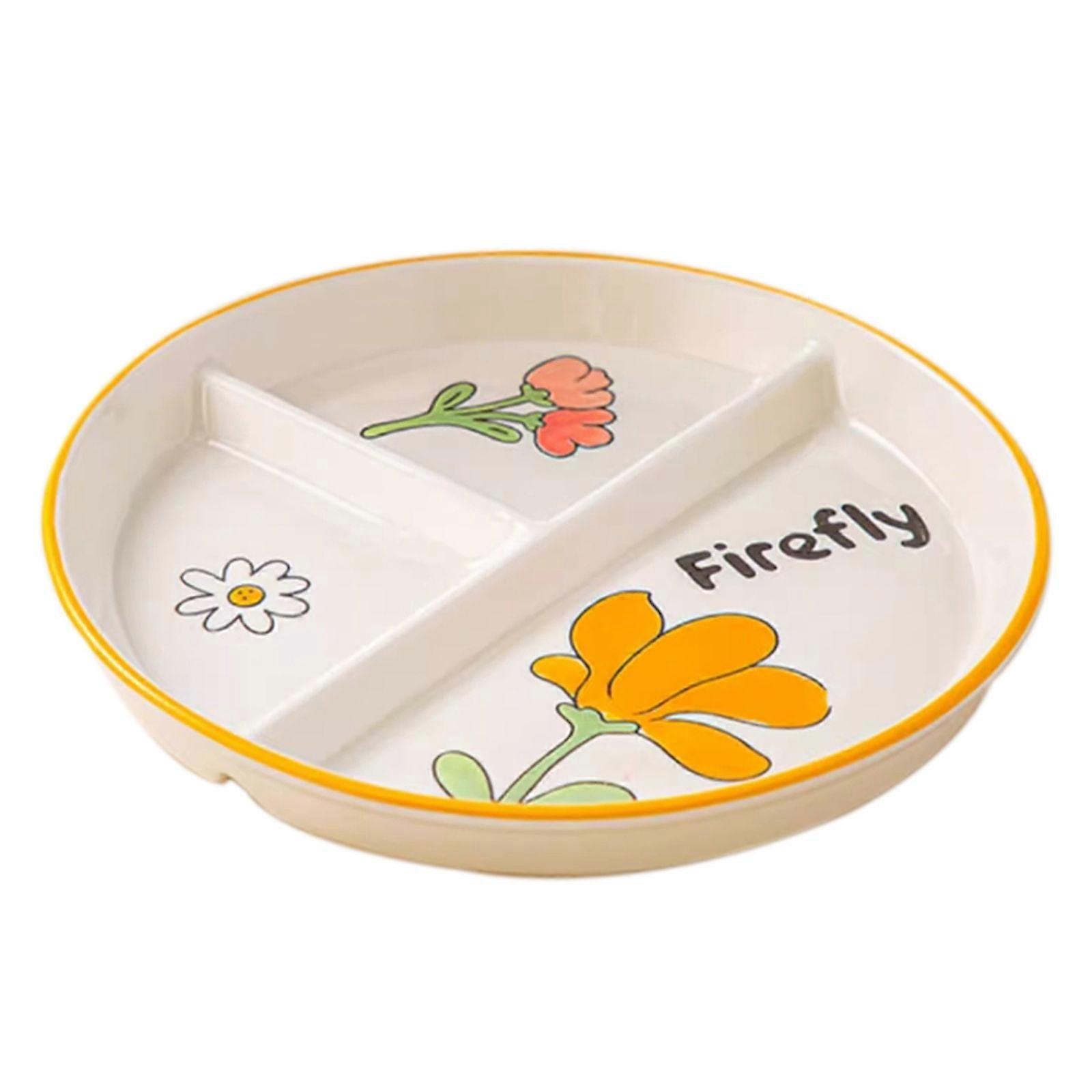 Portion Control Plates,211 Divided Plates for Home,Ceramic Portion Control Plate