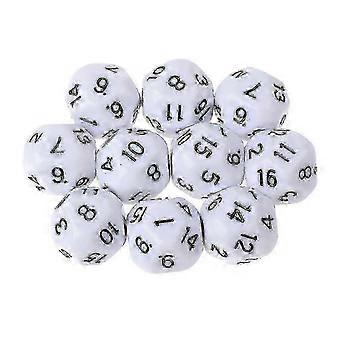 10pcs Sided Dice D16 Polyhedral Dice for Game Blue 3ytrd