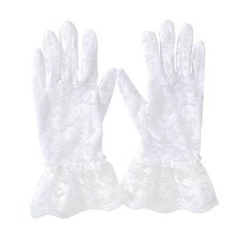 Anti-Uv Lace Gloves for Women Full Finger Gloves 1Pair Sun Protection