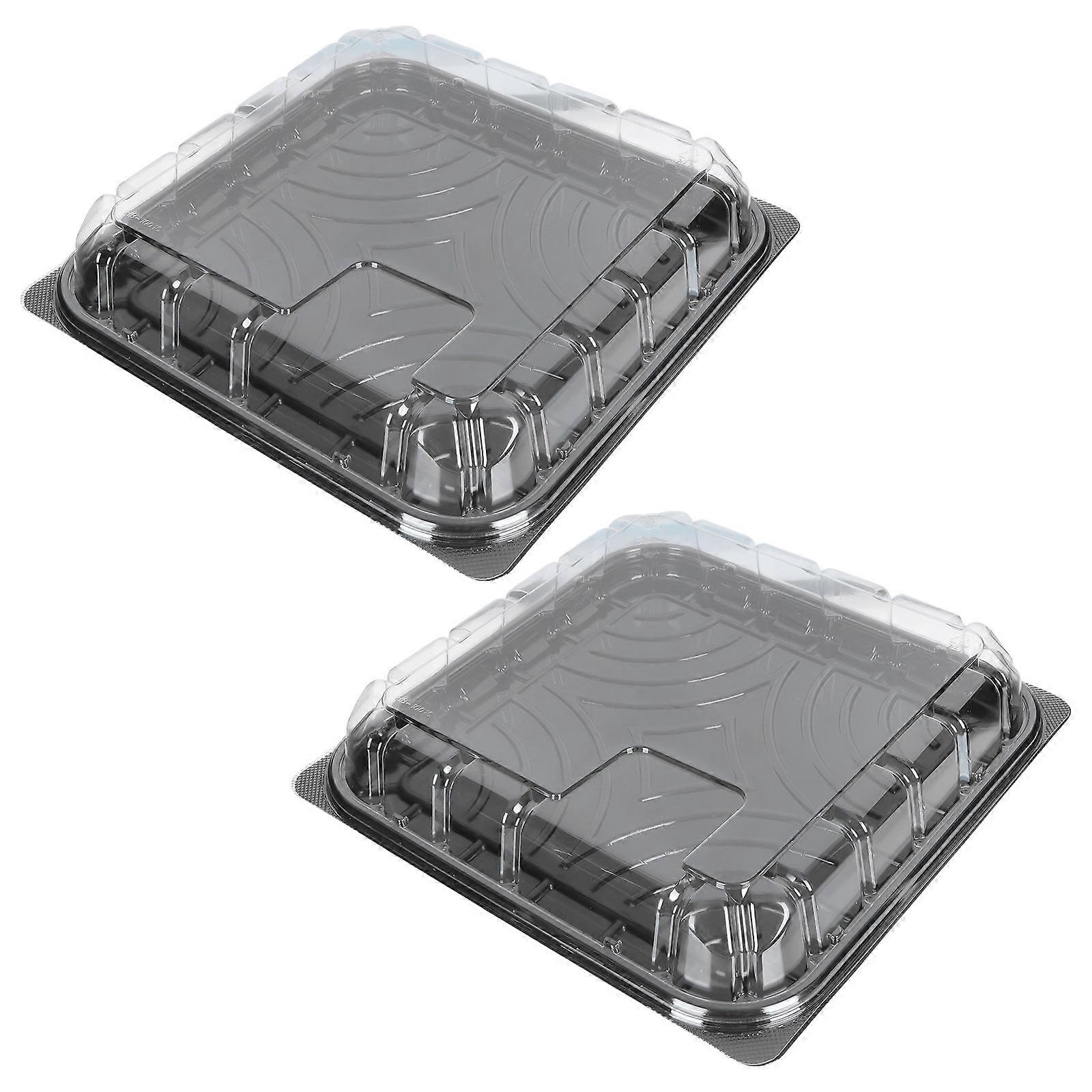 Pet Cake Case for Storage 2Pcs Transparent Bread Dessert Packing Boxes