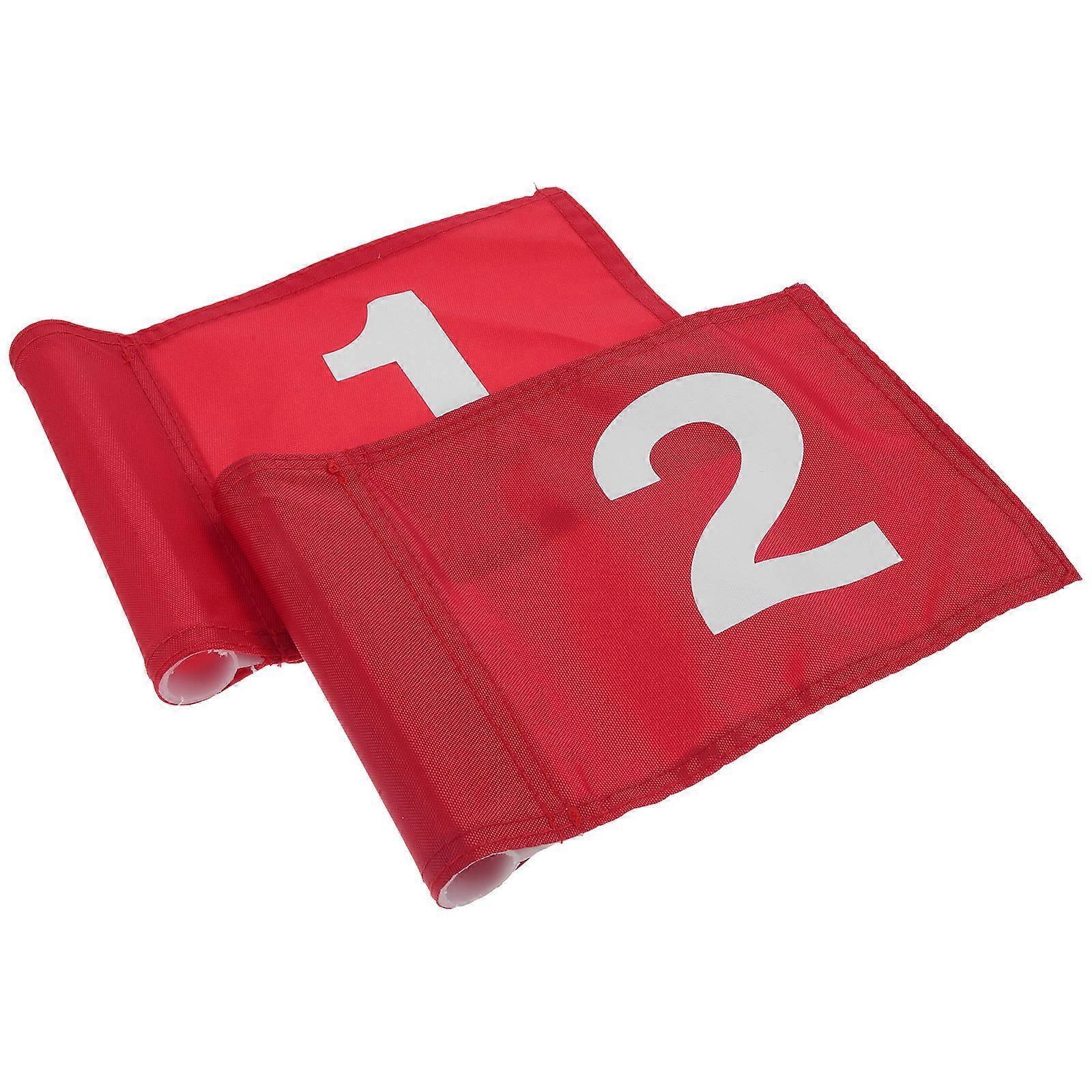 Red Outdoor Flag for Golf Training Flag 4Pcs Polyester Practice Set