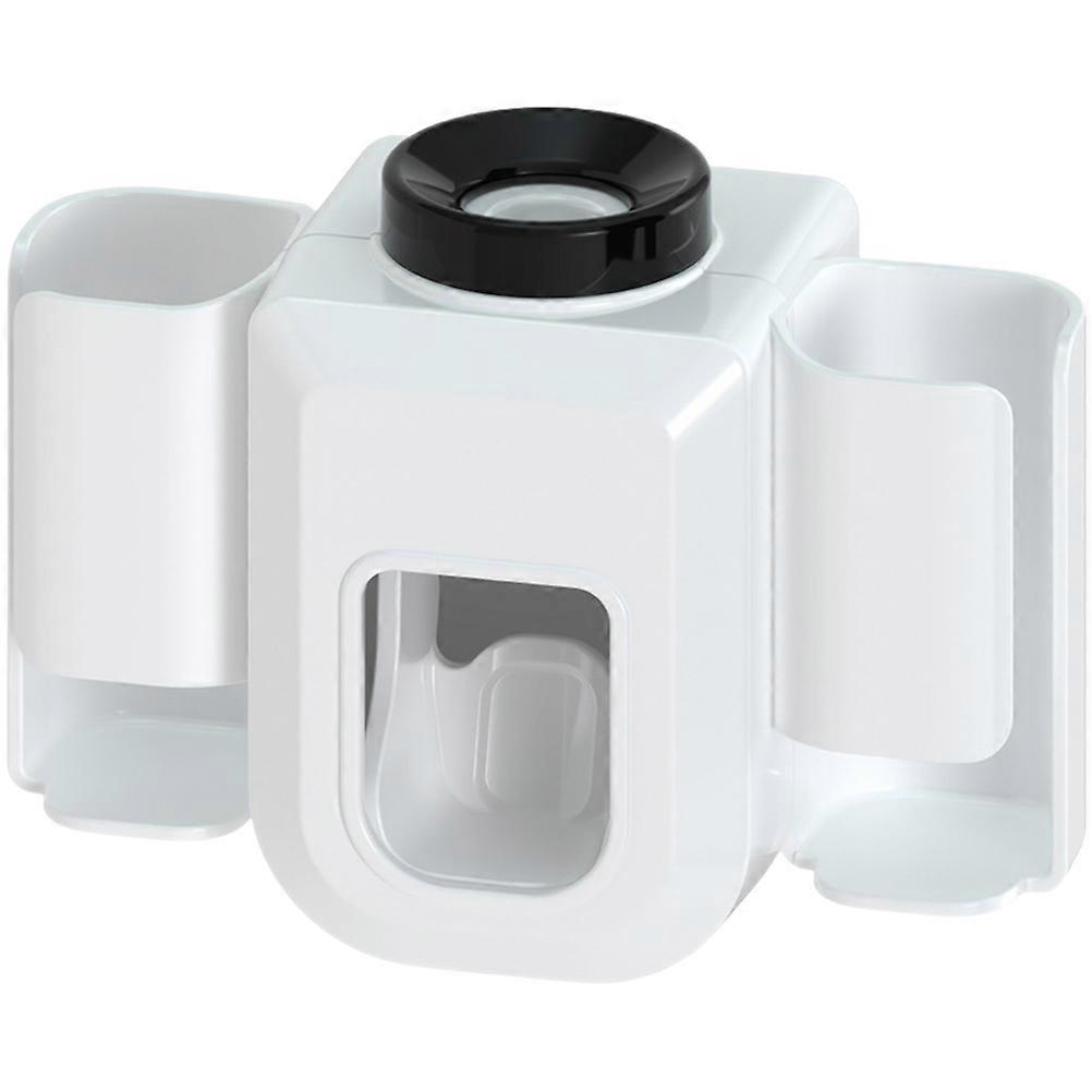 Bathroom Toothbrush Holder Wall Mounted with Toothpaste Squeezer