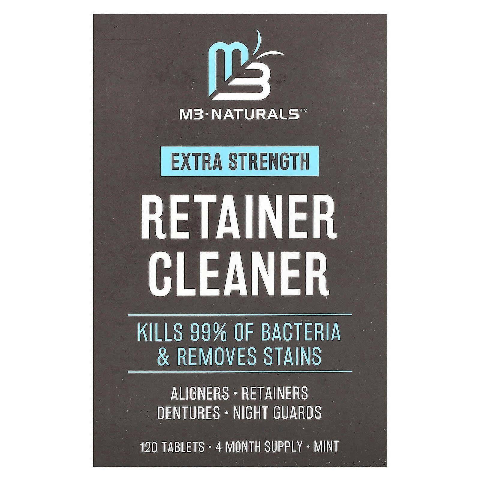 M3, Retainer Cleaner, Mint, 120 Tablets
