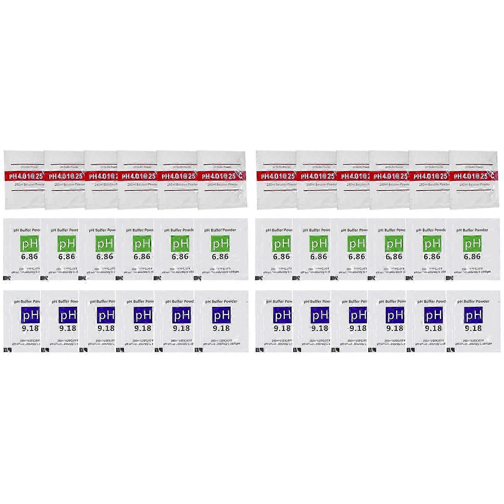 36 Pack PH Meter Buffer Solution Powder 6.86/4.00/9.18, PH Calibration Solution Packets for Precise PH Meter