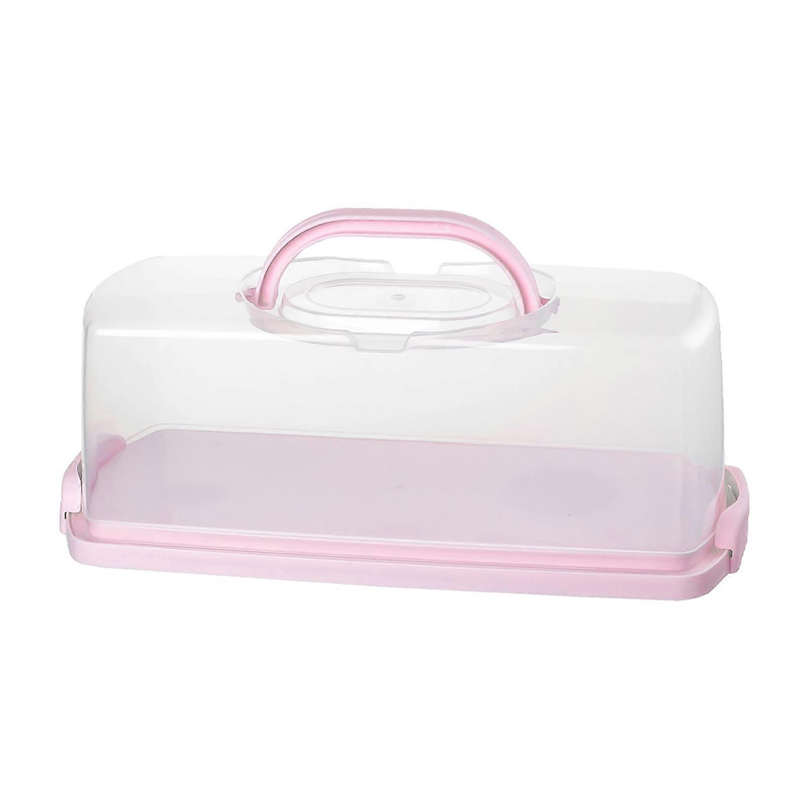 Pink Portable Bread Container for Storage Use with Handle