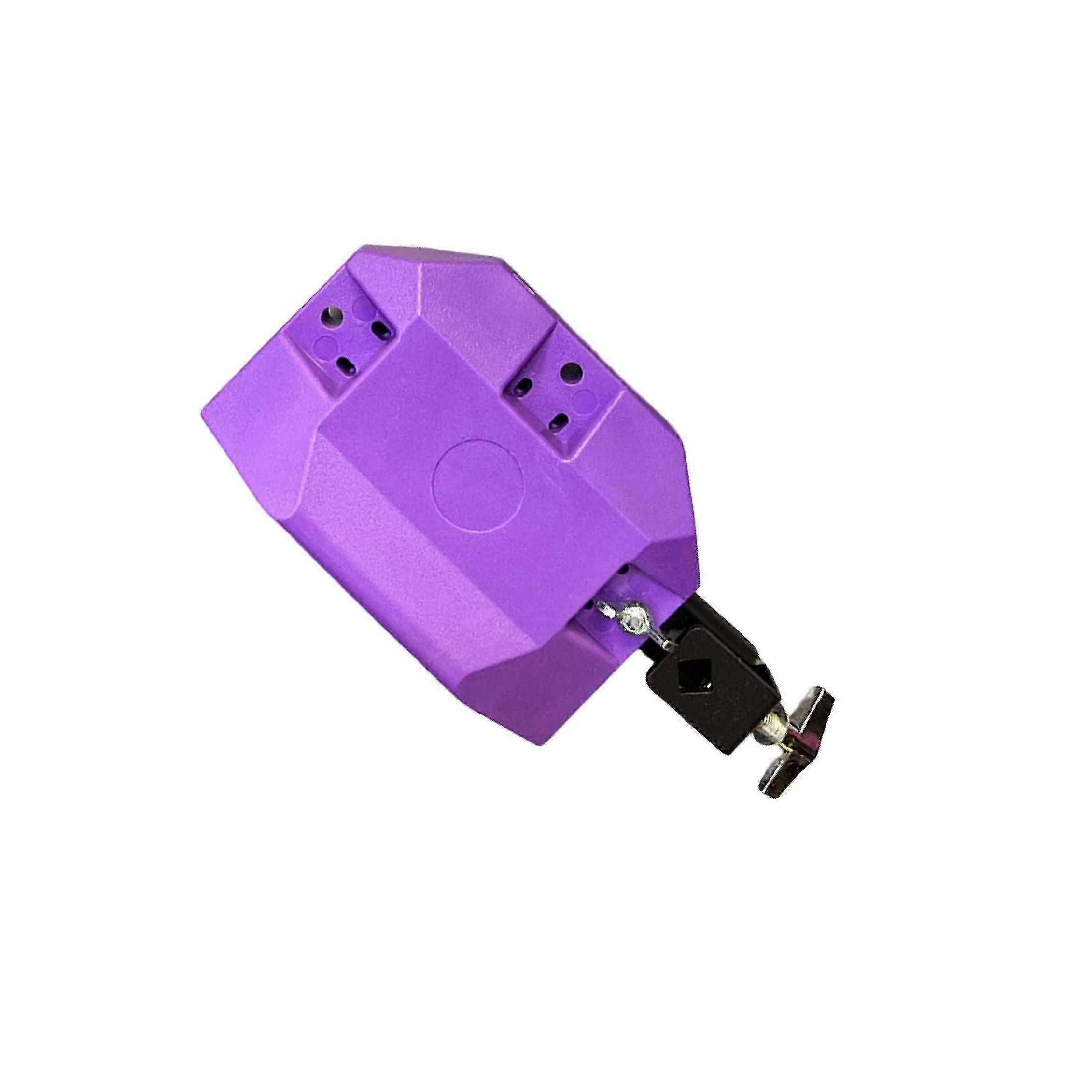 Low High Pitched Cow Bell Adjustable Mount Bracket Noisemaker Block Violet