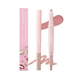 zephoco Soft Pink Double-Ended Lip Liner And Shadow Concealer Pen - Ideal For Daily Lip Makeup, It Is Easy To Apply And Provides A Smooth Finish.