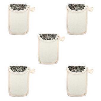 Foaming Nets Soap Bag for Bathing Cleaner with 5Pcs Multi Linen Mesh Bags