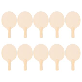 10pcs Diy Wooden Ping Pong Paddles: Blanks Unfinished Wooden Table Tennis Racket For Painting Unique Pong Paddle Experience Random Style