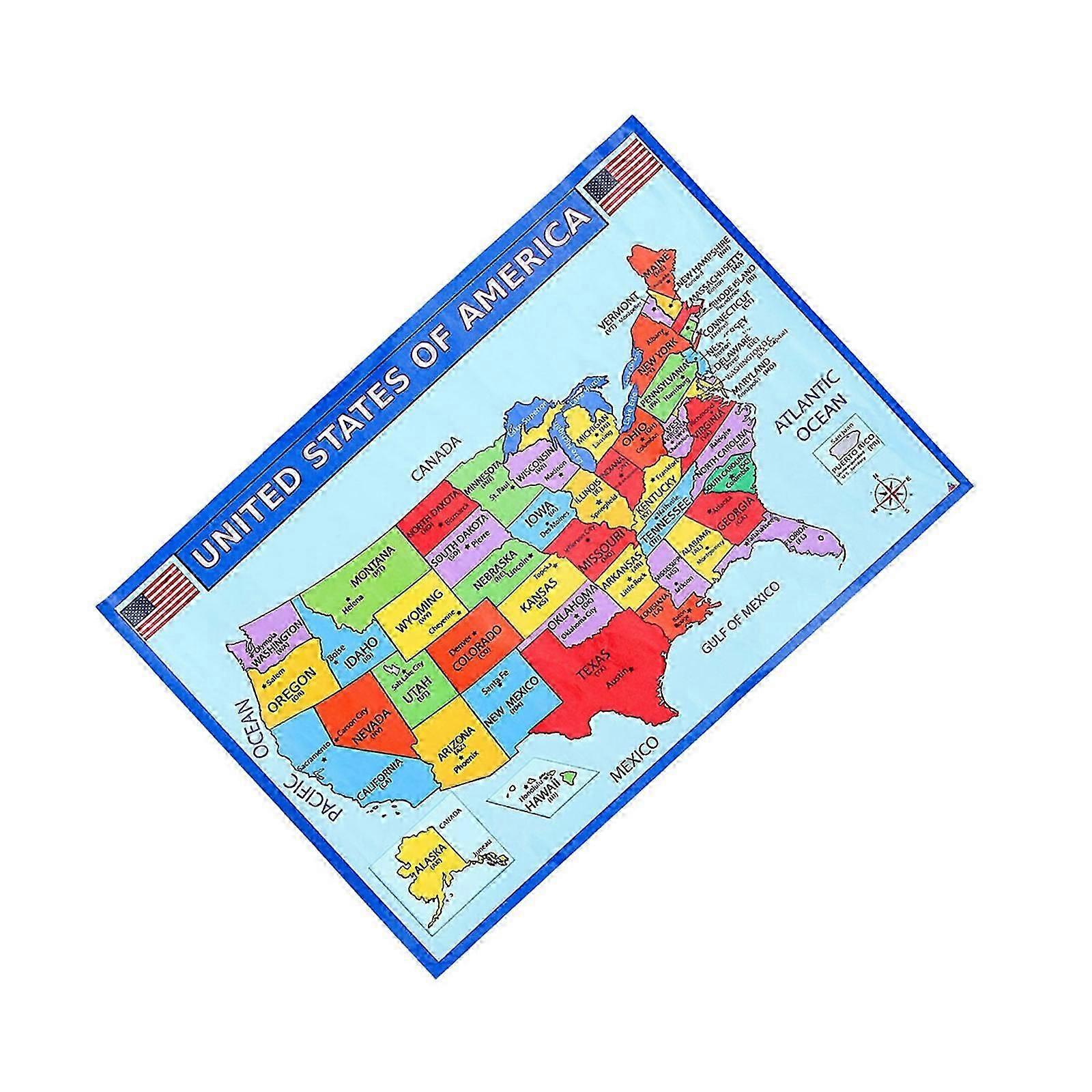 Usa Educational Map Poster for Classroom Learning 1 Piece