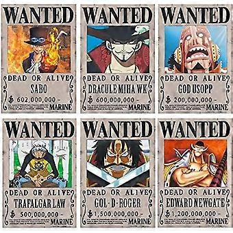 One Piece Wanted Poster 28.5cm19.5cm, New Edition, Zorro, Luffy