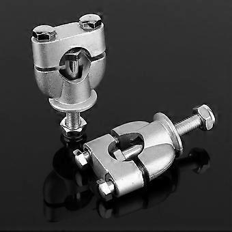1 par de braçadeiras de montagem de guidão de prata de 7/8' 22 mm para motocicleta ATV