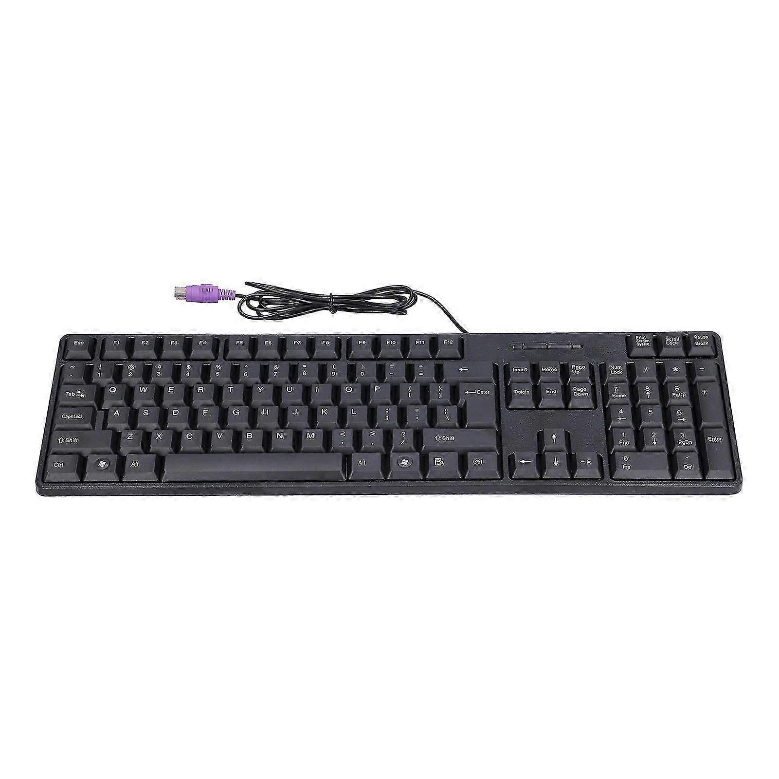 Wired Keyboard Mini 104 Keys PS2 Desktop Notebook Computer Accessories for Office