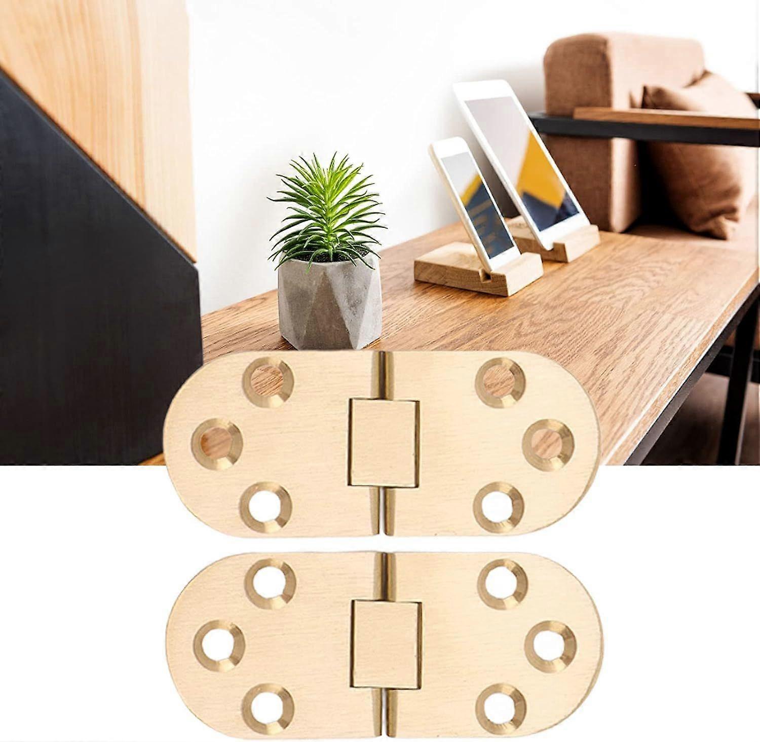 Sets Folding Sewing Machine Table Hinge Rustproof Top Hinge Round Edge 180 Degree Flap Hinge(2.0mm)
