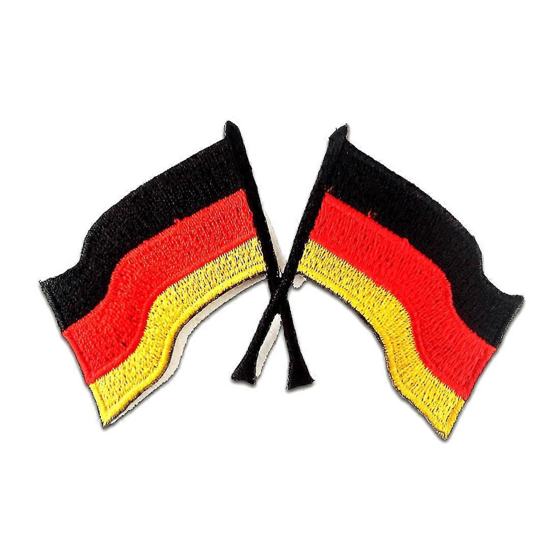 Patch / iron-on patch - Racing flag flag - black - 9.8 x 7.2 cm - patches