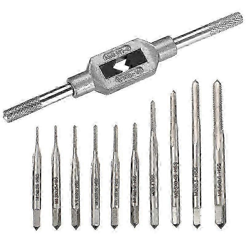 10Pcs Mini Metric Screw Taps HSS M1-M3.5 Micro Hand Thread Tapping Bits