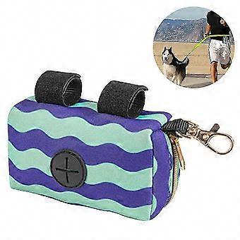 Dog Poop Bag Dispenser with Leash Attachment, Portable 600d Ox Cloth Pet Garbage Bag Holder with Durable Metal Zipper