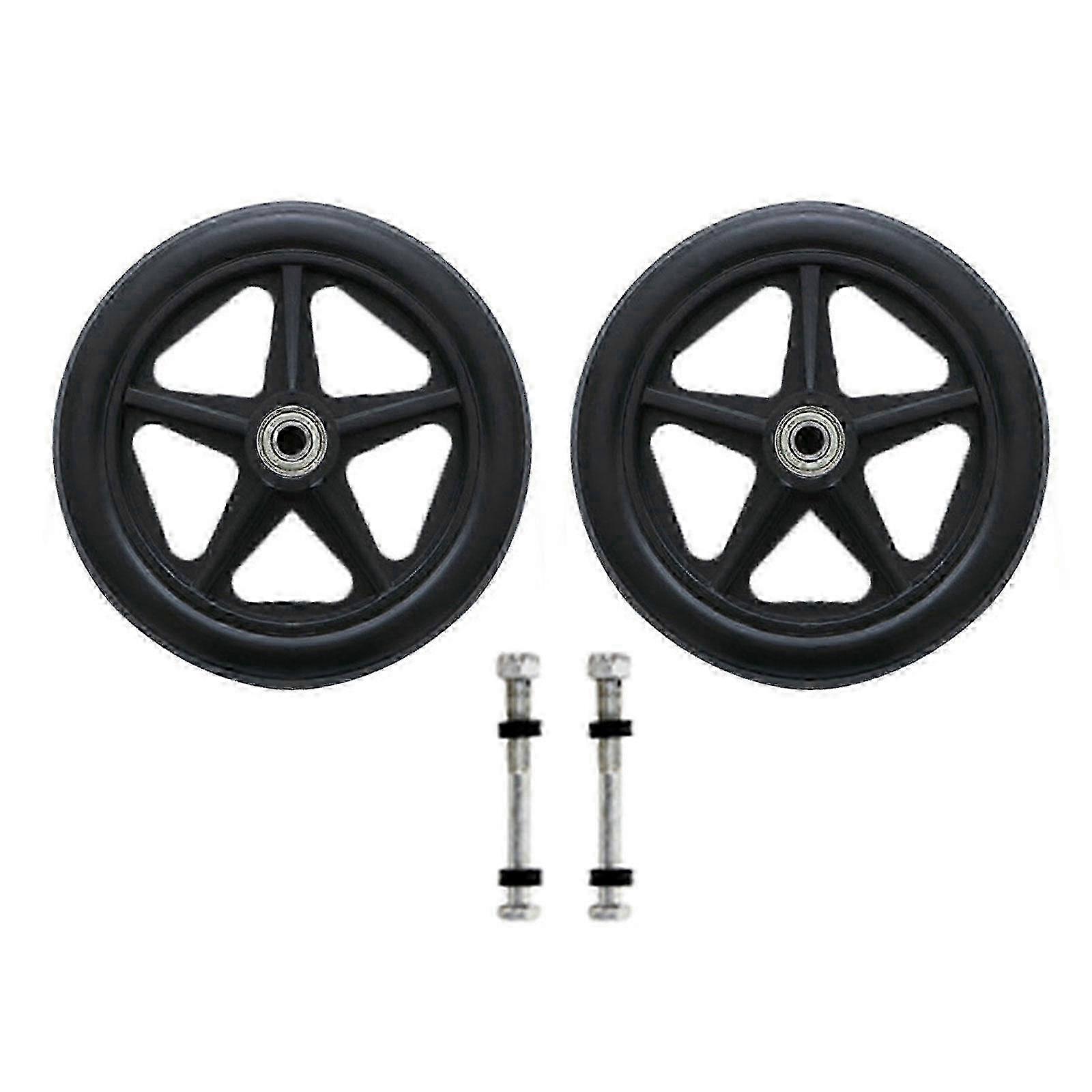 Wheelchair front wheels 6/7/8 inch solid universal caster replacement pair