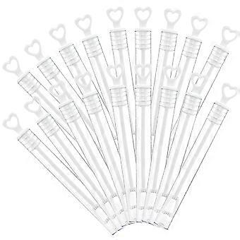 Empty Bubble Wands Love Heart for Decoration White