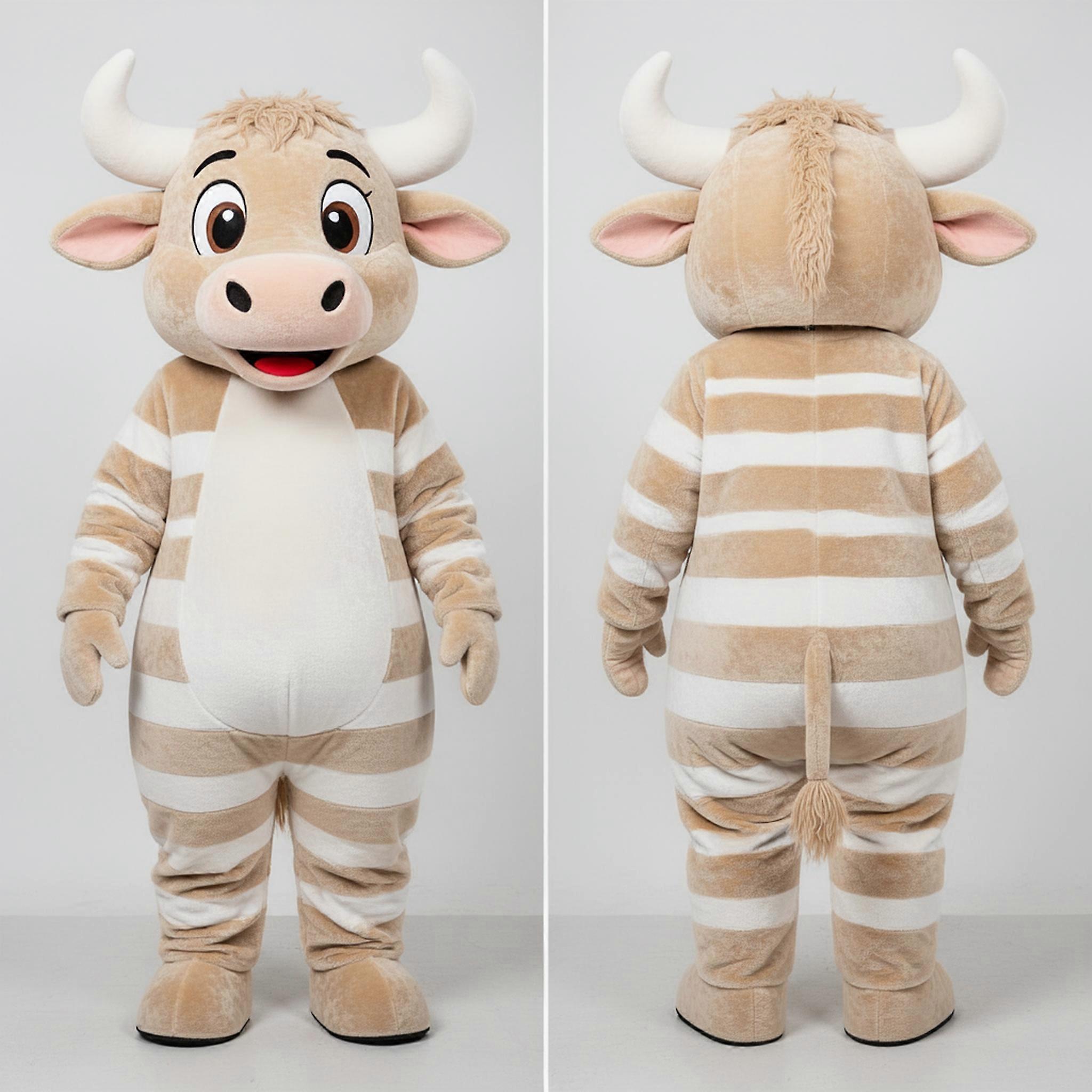 MASTICOT Beige Scholarly Zebu Mascot